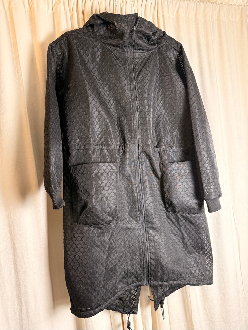 IVY PARK black mesh honeycomb trench - XS
